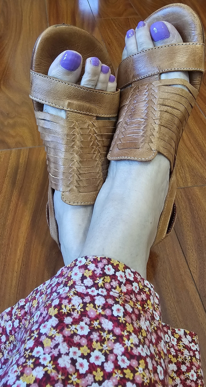 Bed|Stu Ingritt Huarache Boho Sandals ⁃ Tan Rustic Leather Sz 7.5